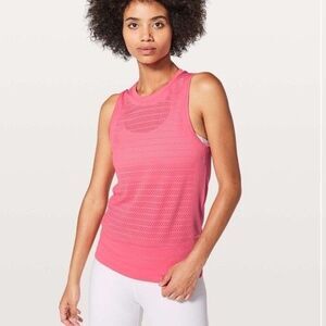 Lululemon Size 4 Breeze By Muscle Tank Pink